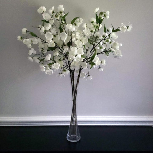 WGV Maria Bud Vase, Width 2", Height 10", Clear Slant Cut Opening Gathering Concaved Glass Floral Container Centerpiece for Wedding Party Event Ho...