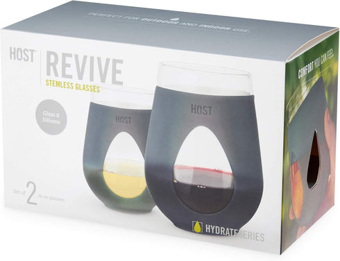 Host Revive Wine Glass Drinkware, 8 oz, Grey...