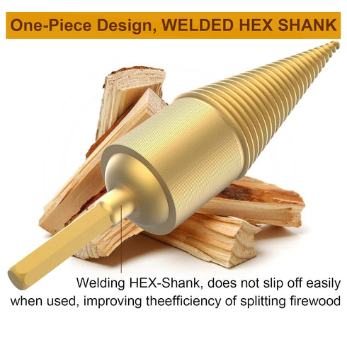 Firewood Log Splitter, Hex Shank Drill Bit Wood Splitters Heavy Duty Screw Wood Splitting Tool for Electric Drills, Split Wood Drill Bits...
