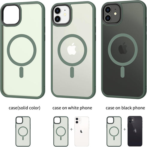 CACOE Magnetic Case for iPhone 12 & iPhone 12 Pro 2020 6.1 inch-Compatible with MagSafe & Magnetic Car Phone Mount,Anti-Fingerprint TPU Thin Phone...