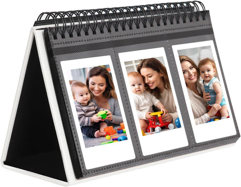 Ruibytree Desk Calendar Style Photo Album with 96 Pockets for Fujifilm Instax Mini (12/11/9/8/7S/40), Polaroid PIC-300P/Z2300 - Holds 2x3 Inch Pho...