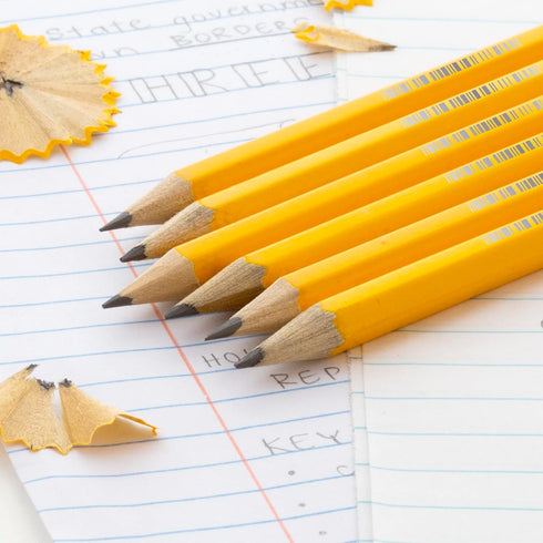 BAZIC Pencil #2 HB Pencils, Latex Free Eraser, Premium Wood Yellow Unsharpened Pencils for Exam School Office Sketching (12/Pack), 2-Packs...