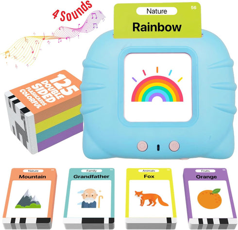 Talking Flash Cards for Toddlers with 250 Sight Words for 1 to 5 Years Old Boys and Girls, Speech Therapy Montessori Toys, Autism Sensory Learning...