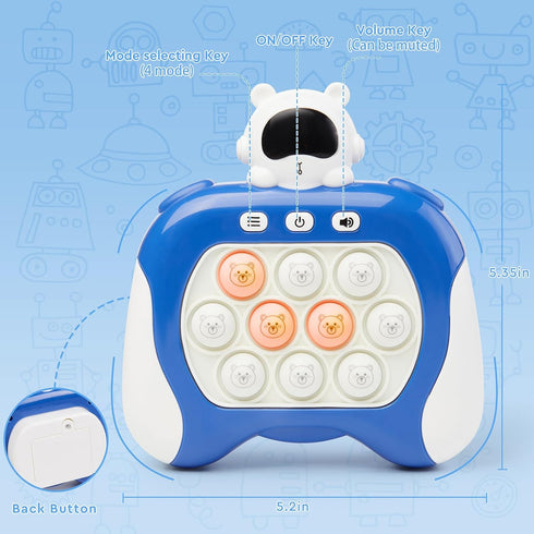 Quick Push Fidget Toy for Kids Adults, KAXANPI Fast Speed Pushing Game Console, Handheld Push Bubble Stress Relief Toy Astronauts...
