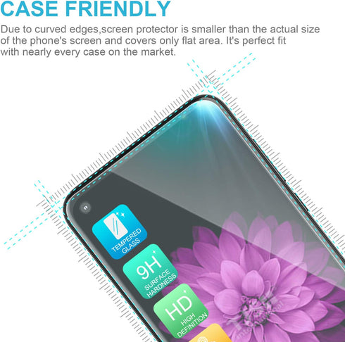 TJS Compatible for BLU View 4 (B135DL) Case, with Tempered Glass Screen Protector, Metal Ring Magnetic Support Kickstand Heavy Duty Drop Protectio...