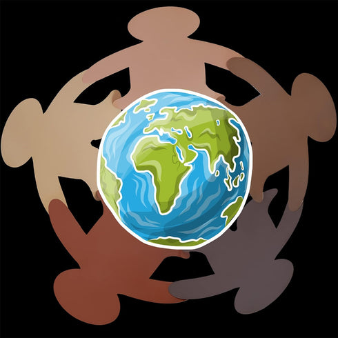 100 Pieces Person Multicultural Creative Cut-Outs People Shape Paper Cutout for Children to Design and Decorate Craft Group Projects, Unity in Div...