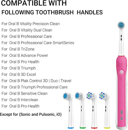 Replacement Toothbrush Heads Compatible with Oral B Braun Electric Toothbrush, 16 Pack Electric Toothbrush Heads, Precision Clean Brush Heads Refi...