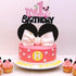 BEISHIDA Girls Cake Topper Mouse Cake Topper Mouse Birthday Party Decorations My 1st Birthday Pink and Black Mouse Birthday Party Supplies for Kid...