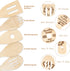 5Pcs Grandma Wooden Spoons Utensils Set, Cooking Utensils Non-Stick Carve Spoons Burned Bamboo Cookware Kitchen Gadget Kit Grandma Birthday Grandp...