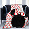 Cute Bow and Polka Dot Blanket Air Conditioner Blanket Lightweight Nap Flannel Blanket Soft for Sofa Bed Living Room Suitable for All Seasons 50"x...