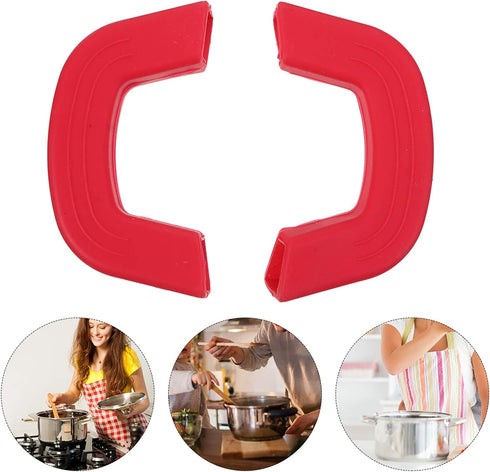 Assist Pan Handle Holder Silicone: Hot Skillet Handle Covers Pot Holder Sleeve Cast Iron Skillets for Enameled Griddles Casserole Frying Pans Cook...