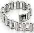 COOLSTEELANDBEYOND Masculine Mens Bike Motorcycle Link Bike Chain Bracelet of Stainless Steel with Skull Clasp...