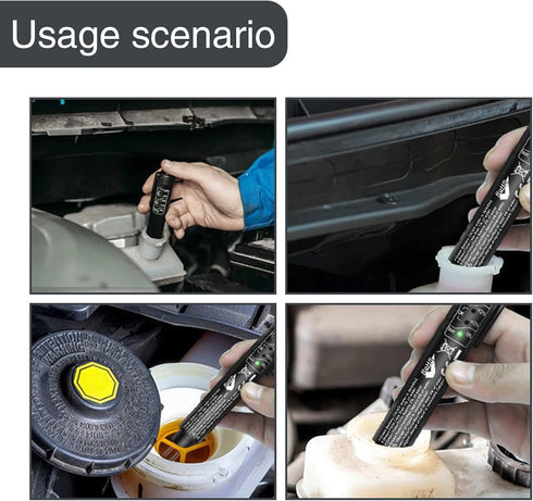 1 PC Car Brake Fluid Test Pen, Hydraulic Oil Moisture Analyzer Troubleshooter, Universal Diagnostic Test Tool with 5 LED Indicators, Product Compa...