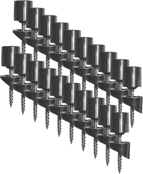Nuvo Iron SMSRA Surface Mount Stair Connector for 3/4" Pack installs one 10 Pack of Round balusters Railing Adapter, Black...