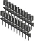 Nuvo Iron SMSRA Surface Mount Stair Connector for 3/4" Pack installs one 10 Pack of Round balusters Railing Adapter, Black...