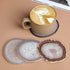 Natural Agate Coaster Set of 4, 3.5-4" Crystalline Geode Stone Coasters for Drinks Coffee Table Decor Agate Slices Glass Cups Holder for Home Gues...