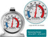 Refrigerator Thermometer, Large Dial Freezer Thermometer,Classic Series Temperature Thermometer for Refrigerator Freezer Fridge Cooler (3Pack)...