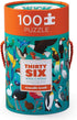 Crocodile Creek Jigsaw Puzzle in Canister, 100 Piece Table or Floor Puzzle includes Educational Animal Finder Sheet, for Ages 5 Years and Up, Thir...