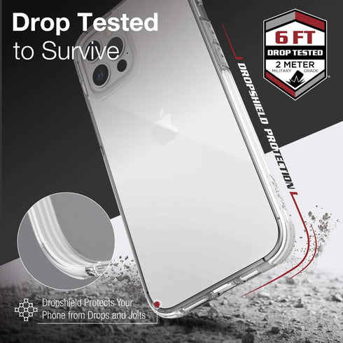 RAPTIC Clear Case Compatible with iPhone 12 Pro Max Case, Anti-Yellow Slim Cover, Shock Absorbing Rubber, Scratch Resistant Protective Case, Fits ...