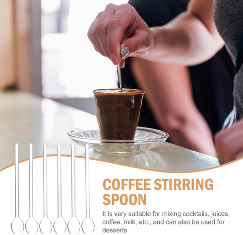 DOITOOL 6Pcs Clear Glass Espresso Spoons Teaspoons, Glass Stirring Spoons Coffee Mixing Spoons Coffee Tea Stirrers for Home Bar Party, 5.58...