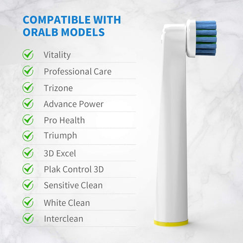 Best Replacement Toothbrush Heads for Oral-B,Compatible with Oral-B Braun Electric Toothbrush, 8 Count...