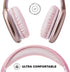 iJoy Ultra Wireless Headphones with Microphone- Rechargeable Over Ear Wireless Bluetooth Headphones with 10Hr Playtime, SD Slot, Backup Wire- Soft...