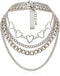 Punk Link Chain Choker Necklace Set 4Pcs Hollow Heart Choker Hiphop Chunky Chain for Women...