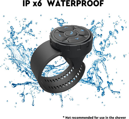 Bluetooth Media Button Steering Wheel Wireless Remote Control for Car Bike Motorbike Boat IPX6 Waterproof Compatible for iPhone Samsung Galaxy Any...