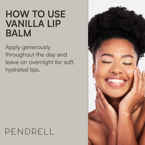 Vanilla Lip Balm - Soothing and Hydrating Lip Balm for Men and Women - Infused with Hyaluronic Acid, Shea Butter and Vitamin E - 30g...