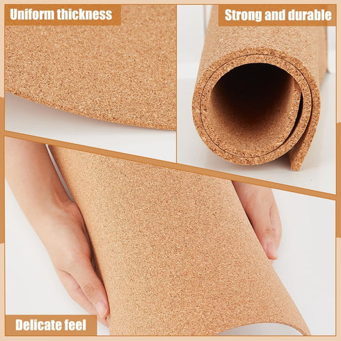 BENECREAT 8 Pack 12x12 Inch Cork Board 3mm Thick Cork Board Tiles Square Cork Tiles Coaster Cork Sheets Tiles for Bulletin Boards, Wall Decoration...