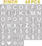 46 Pcs Letter Stencils Symbol Numbers Craft Stencils, Reusable Alphabet Templates Interlocking Stencil Kit for Painting on Wood, Wall, Fabric, Roc...