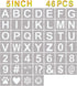 46 Pcs Letter Stencils Symbol Numbers Craft Stencils, Reusable Alphabet Templates Interlocking Stencil Kit for Painting on Wood, Wall, Fabric, Roc...