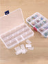Small Transparent Plastic Organizer Box, 15 Grids Plastic Storage Containers with Removable Dividers for Art and Crafts, Jewelry, Tuff. Size: 6.75...