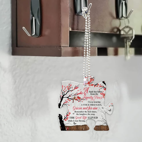 Memorial Car Charm for Rear View Mirror Accessories | A Limb Has Fallen Cardinal in Loving Memory Car Mirror Hanger for Loss of Loved Ones | Ornam...