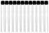 EISCO 12PK Test Tubes, 20ml - Bakelite Screw Cap with Rubber Liner - Borosilicate 3.3 Glass - 5.9" x 0.6" - Round Bottom - Leak Proof...