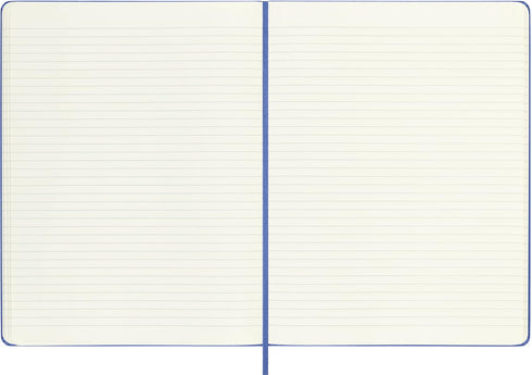 Moleskine Classic Notebook, Hard Cover, XL (7.5" x 9.5") Ruled/Lined, Hydrangea Blue, 192 Pages...