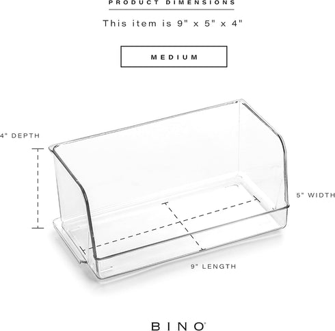 BINO | Stackable Plastic Storage Bins, Medium | THE MYRIAD COLLECTION | Multipurpose Bins | Pantry Organizers And Storage | Home Organization Cont...
