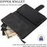 RANYOK Wallet Case Compatible with iPhone 12/12 Pro (6.1 inch), Premium PU Leather Zipper Flip Folio Wallet RFID Blocking with Wrist Strap Built-i...