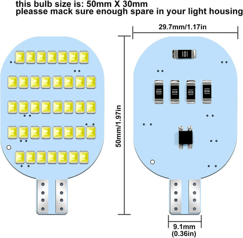 Super Bright T10 921 922 912 LED Bulbs for 12V RV Ceiling Dome Light RV Indoor Lights Camper Trailer Motorhome Marine Boat Dome Interior Light (Pa...