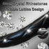 Xizopucy Diamond Leather Bling Steering Wheel Cover, Universal Car Steering Wheel Protector with Crystal Rhinestones Anti-Slip Soft Interior Acces...