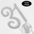31 Years Birthday Cake Topper - New Best Crystal Rhinestone 31st Wedding Anniversary Or 31 Years Old Cake Topper Party Decoration Silver...