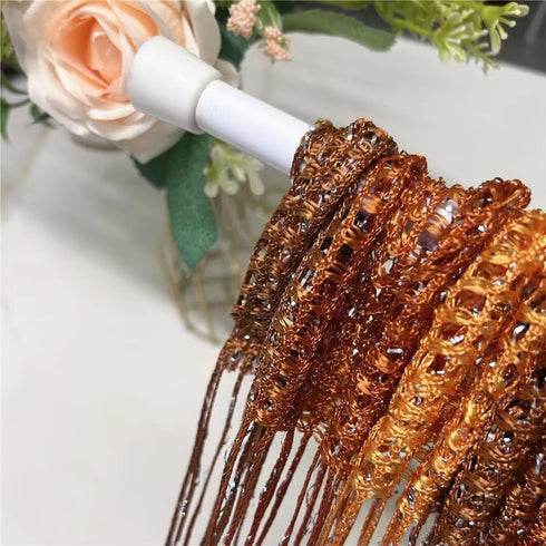 ave split Decorative Door String Curtain Wall Panel Fringe Window Room Divider Blind Divider Tassel Screen Home 100cm*200cm (#018332)...