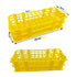 3 Packs Plastic Test Tube Rack, 60 Holes Lab Test Tube Rack Holder for 16mm Test Tubes, Yellow, Detachable (Yellow60)...