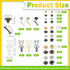 Keadic 152Pairs 3 Style Sewing Hooks and Eyes Closure Assortment Set, 9/10/12mm Metal Snaps Buttons Fasteners Press Studs Clothing Fixing Tools fo...