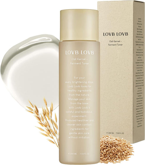 Oat Kernel-Ferment Face Toner for Sensitive and Dry Skin | Lightweight Hydrating Toner for Face | Non-Sticky, Alcohol-Free Toner for Korean Skin C...