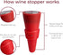 TenTen Labs Wine Aerator Pourer and Wine Stopper (2-pack) - Wine Saver - Wine Aerator and Re-corker - Gift Box Included (Red)...