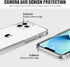 LUHOURI for iPhone 12 Pro Max Clear Case with Screen Protector,Transparent Crystal Acrylic TPU Acrylic Cover,Slim Fit Shockproof Protective Phone ...