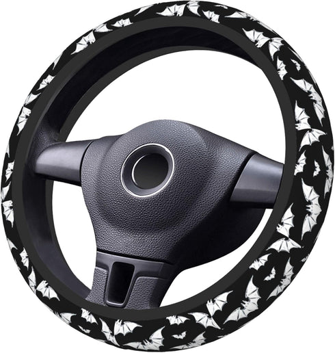 Halloween Bats Car Steering Wheel Cover Universal 15 Inches Anti-Slip Breathable Sweat Absorption Neoprene Car Accessories...