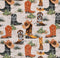 Western Cowboy Boot Calico Cotton Fabric by The Yard - Rodeo Ranch Old West Cowboy Hat Cowboy Boot - Precut Cotton Fabric - One Yard, Brown...