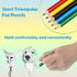 30 Pieces Short Triangular Fat Pencils Bulk 3.5 Inch Wooden Triangular Jumbo Pencils for Preschoolers, Kindergarten, Toddlers & Beginners with Pen...